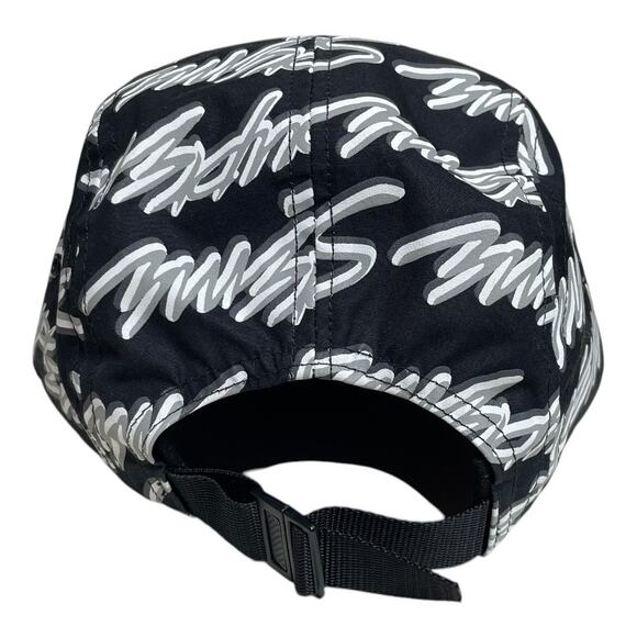 Supreme Black & White Signature Script Logo Camp Hat Cap One Size - Picture 3 of 5